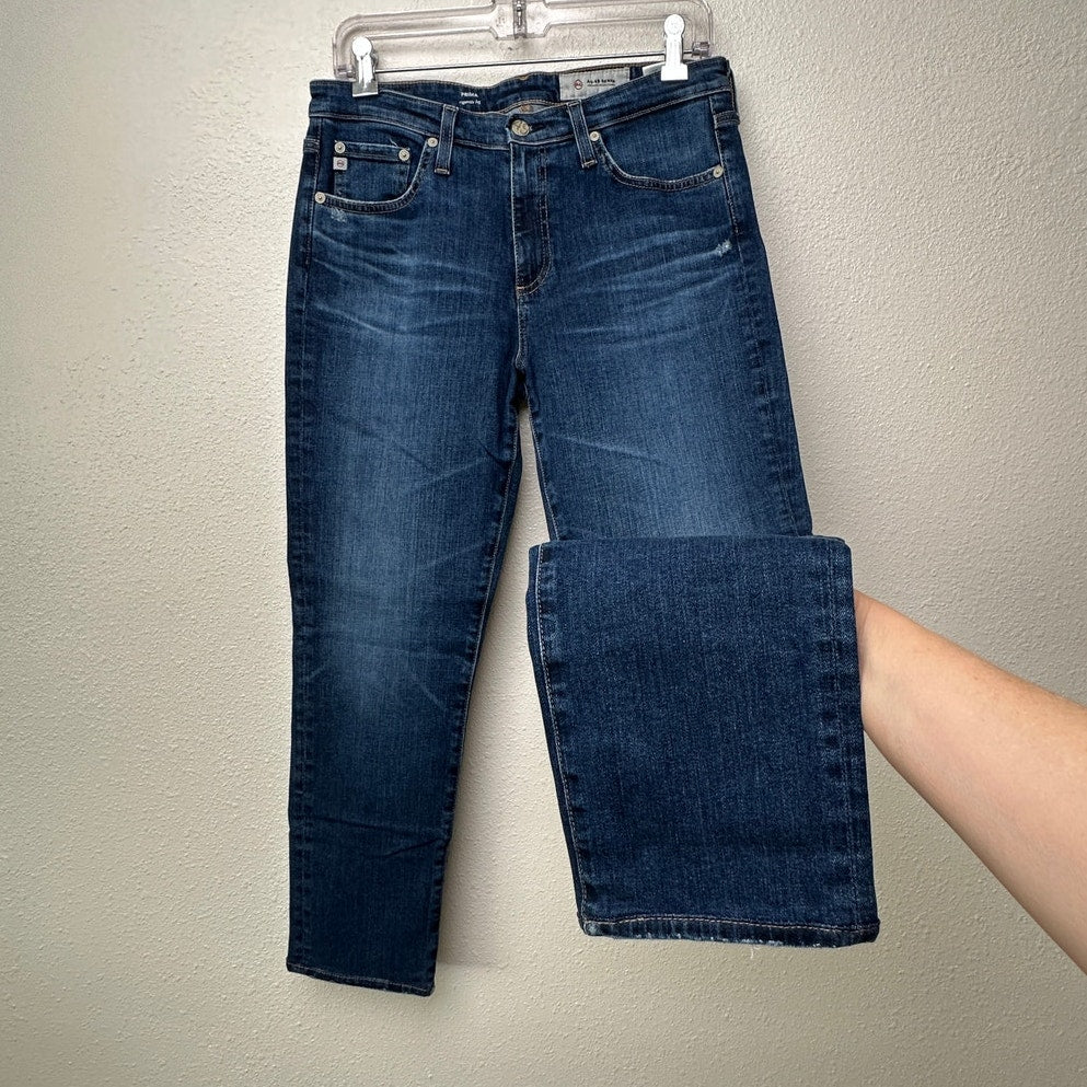 AG Adriano Goldschmied Prima Ankle Jeans Blue Cigarette Leg Sz 29