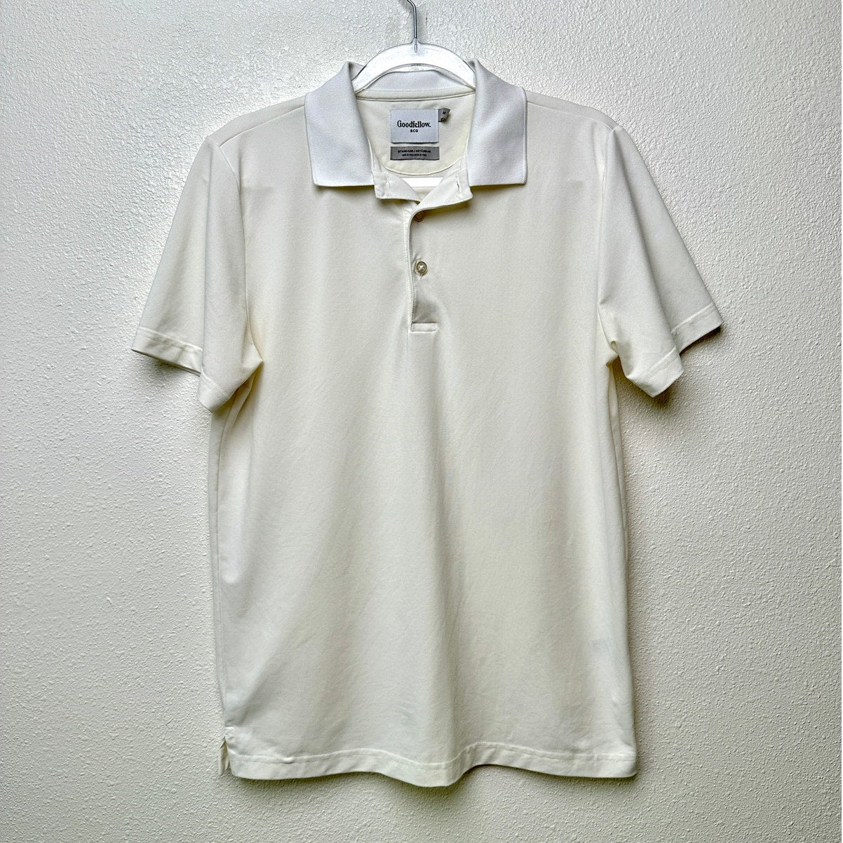 Goodfellow White Polo Shirt Men’s Size M Short Sleeve