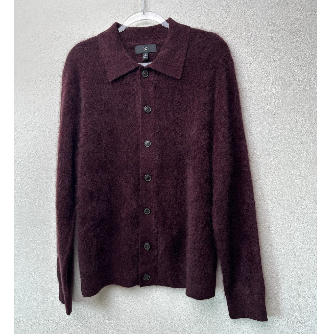 Banana Republic Cashmere Cardigan Womens L Burgundy