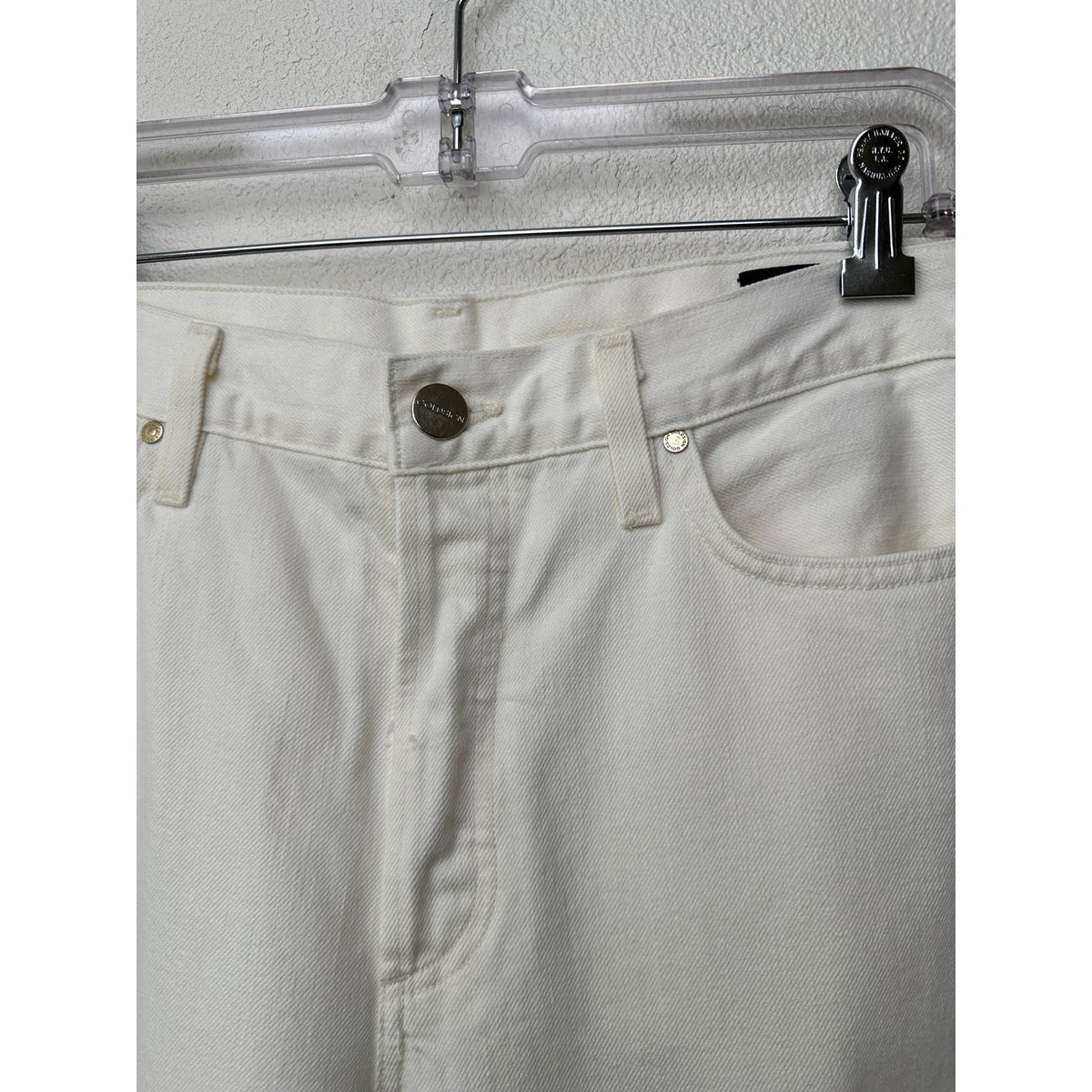 Goldsign Ivory Straight-Leg 100% Cotton Jeans Women’s 29 Button Fly