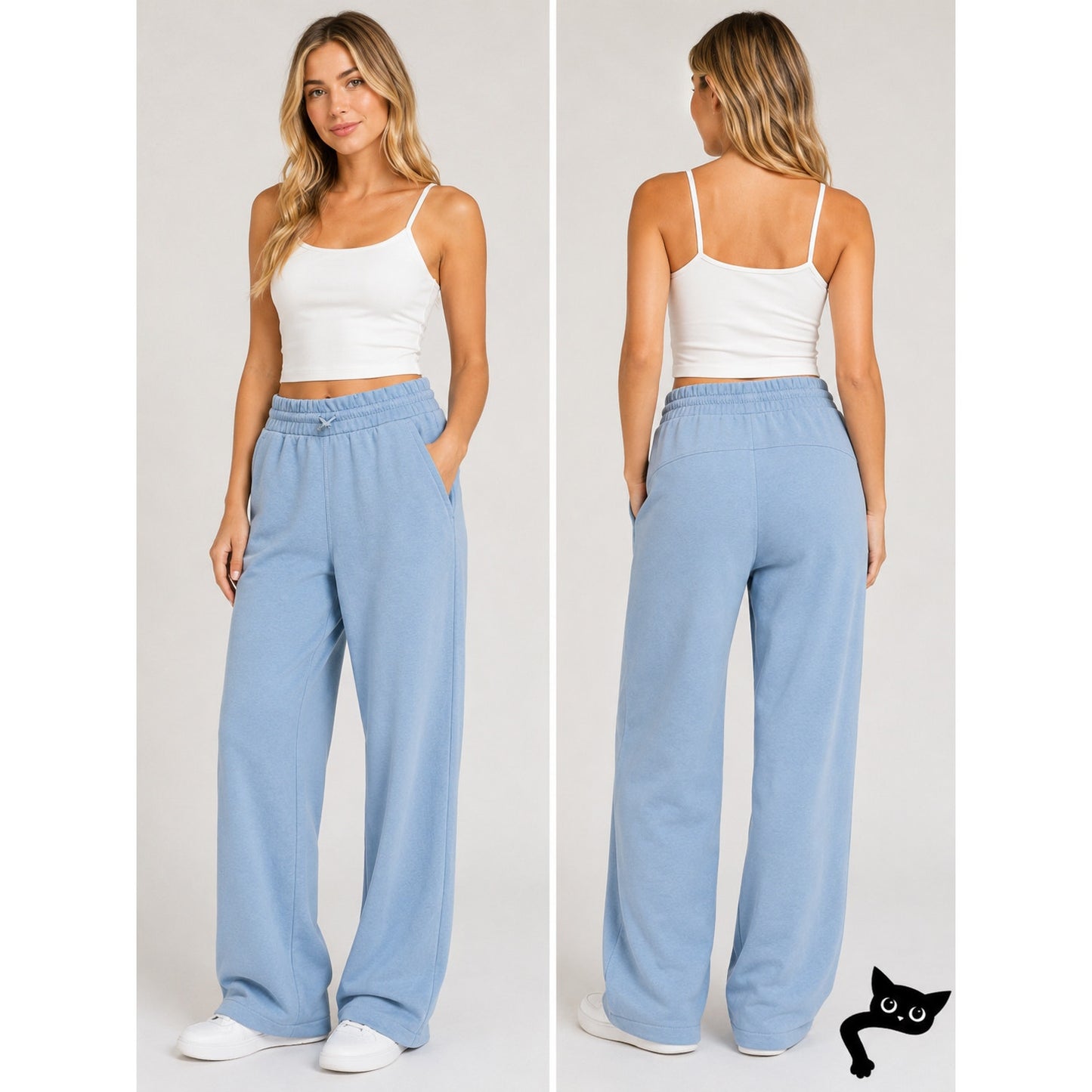 Lululemon Softstreme Pale Blue High Rise Drawstring Lounge Pant Size 2 Oversize