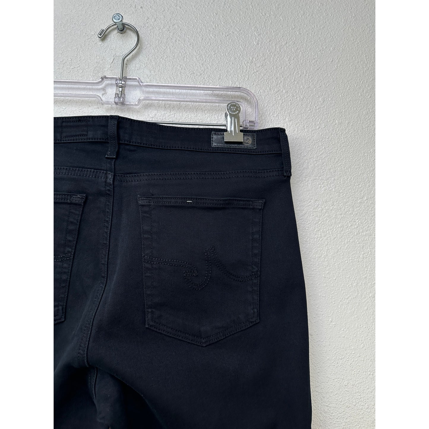 AG Prima Cigarette Leg Jeans Super Black Women's US 32