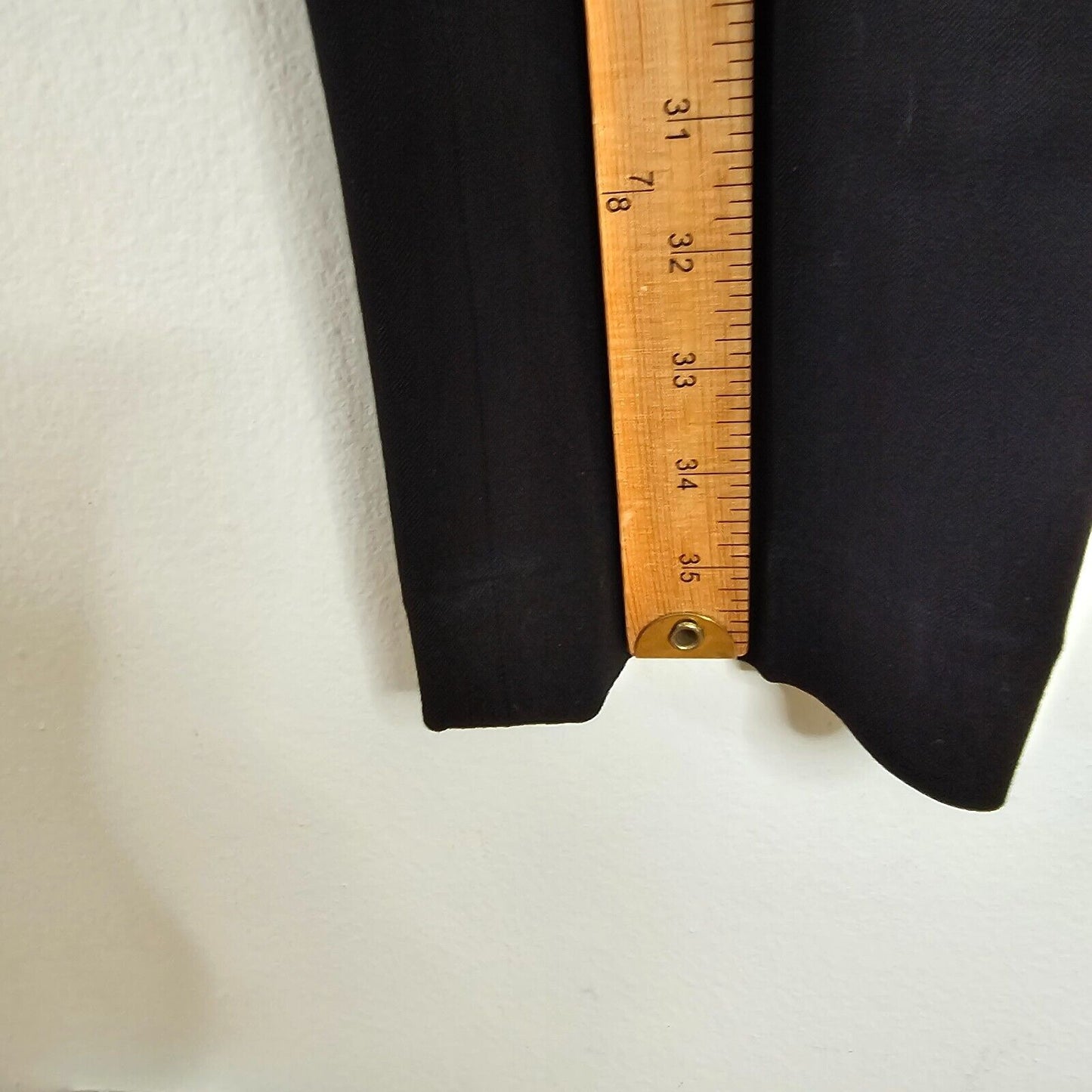 Banana Republic Black Martin Fit Stretch Chino Trouser Long Pants Zip Pocket 8