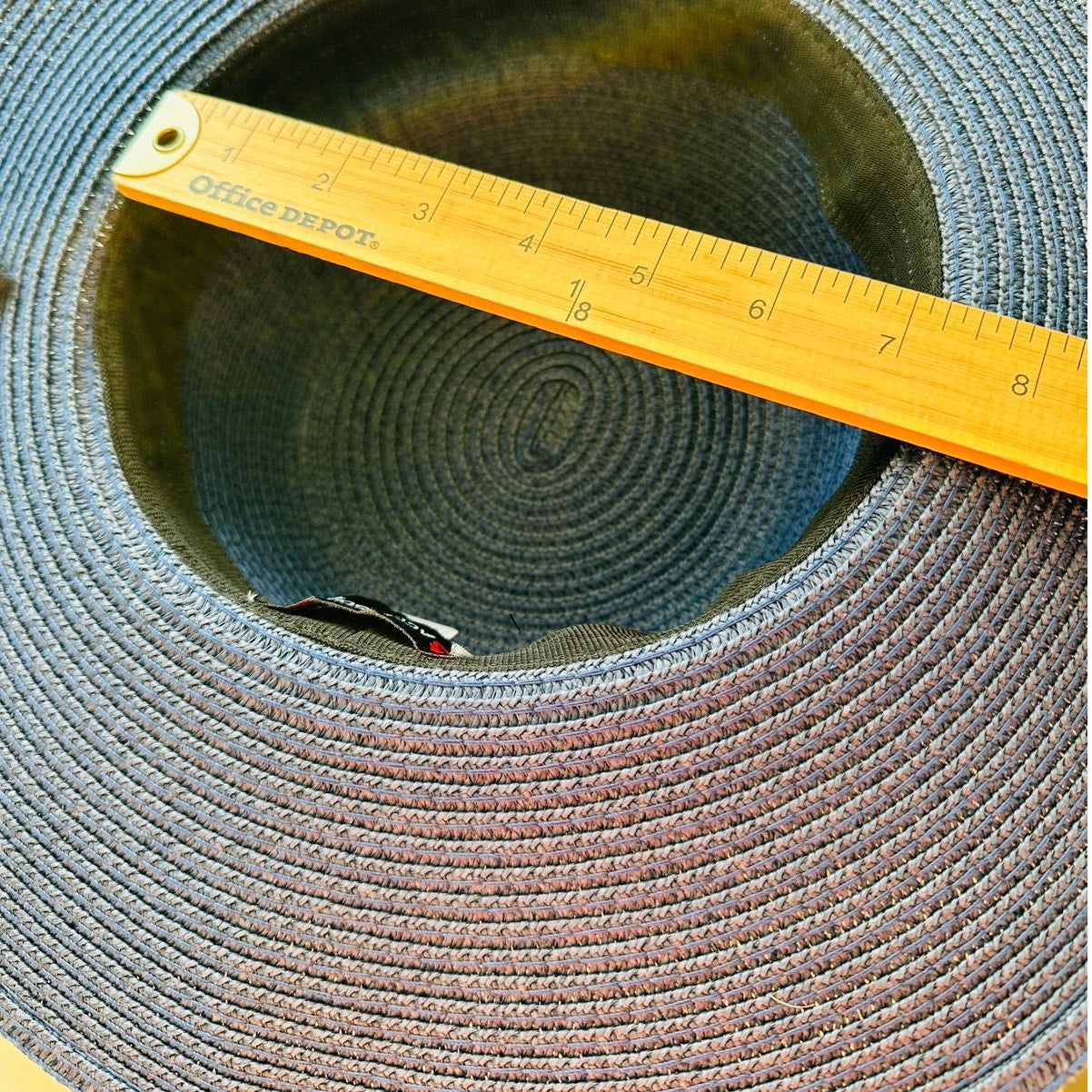 PG Accessories Navy Blue Paper Straw Summer Hat Tie Sash