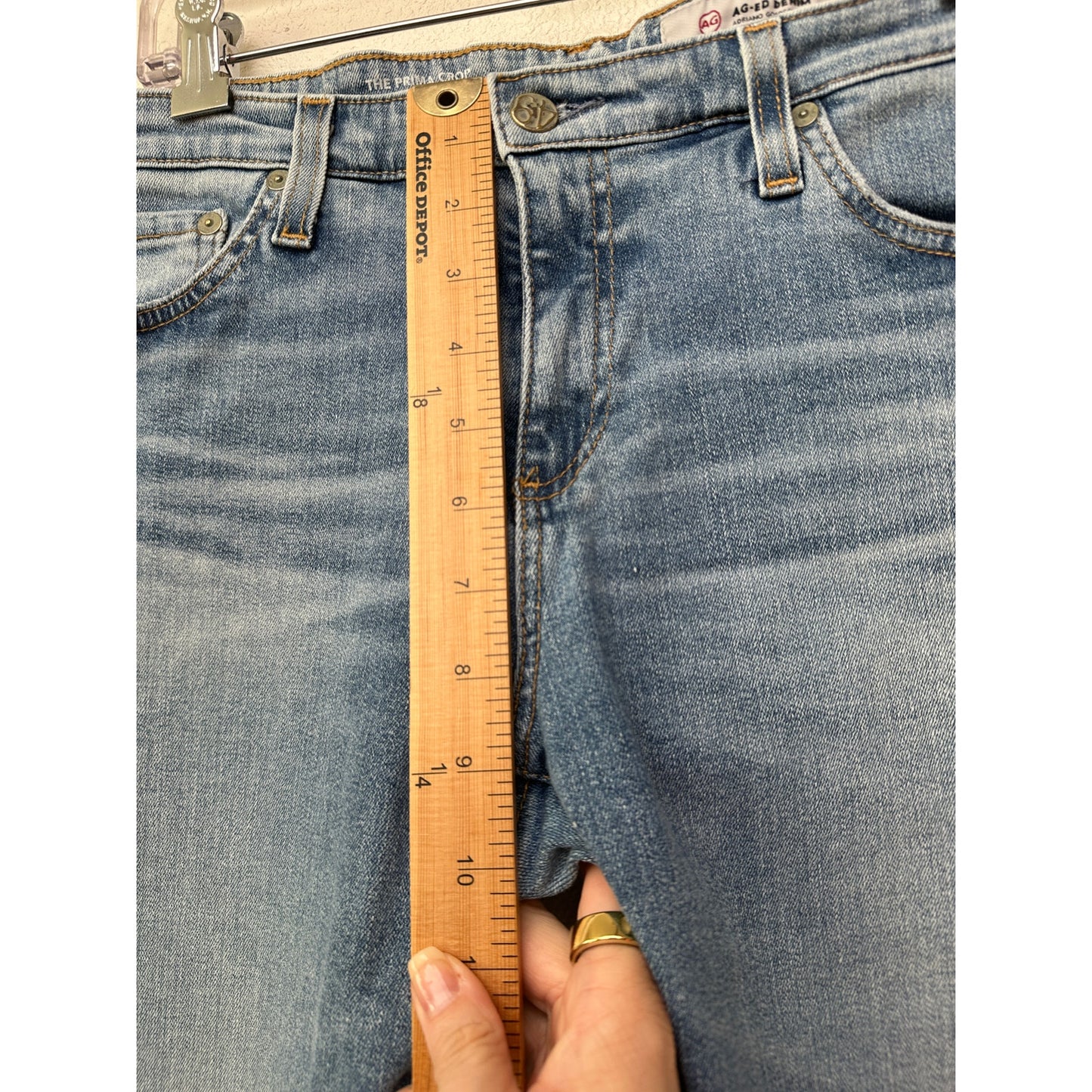 Adriano Goldschmied The Prima Crop Jeans Light Blue Women’s 31 Distressed