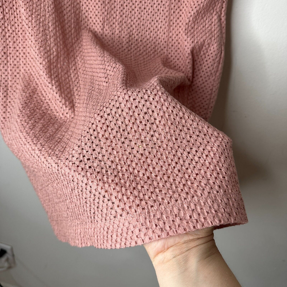 Marysia Mauve Pink Crystal Cove Eyelet Button Front Flowy Ruffle Mini Dress XS