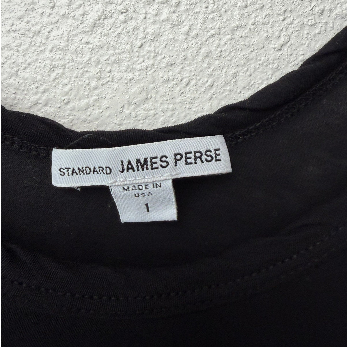 James Perse Black Longline Scoop Neck Tank Top Size 1