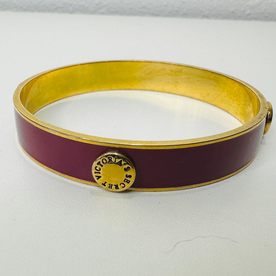 Victoria's Secret Purple & Gold Bangle Monogram Bracelet