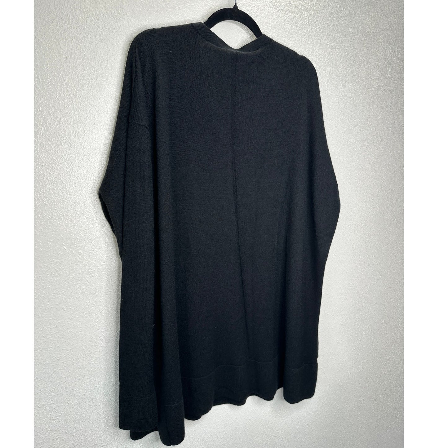 NWT The Row Black Amherst V-Neck Long Sleeve Cashmere Blend Sweater XL