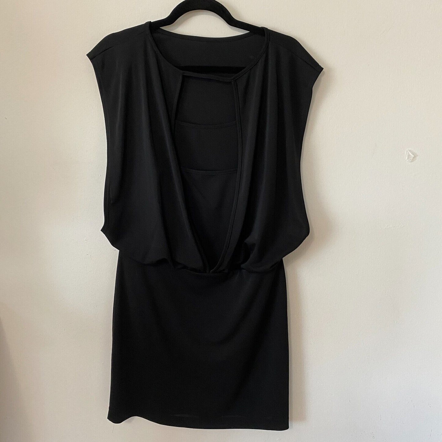 REVOLVE Susana Monaco Black Fitted Waist Kat Sleeveless Open Back Dress S