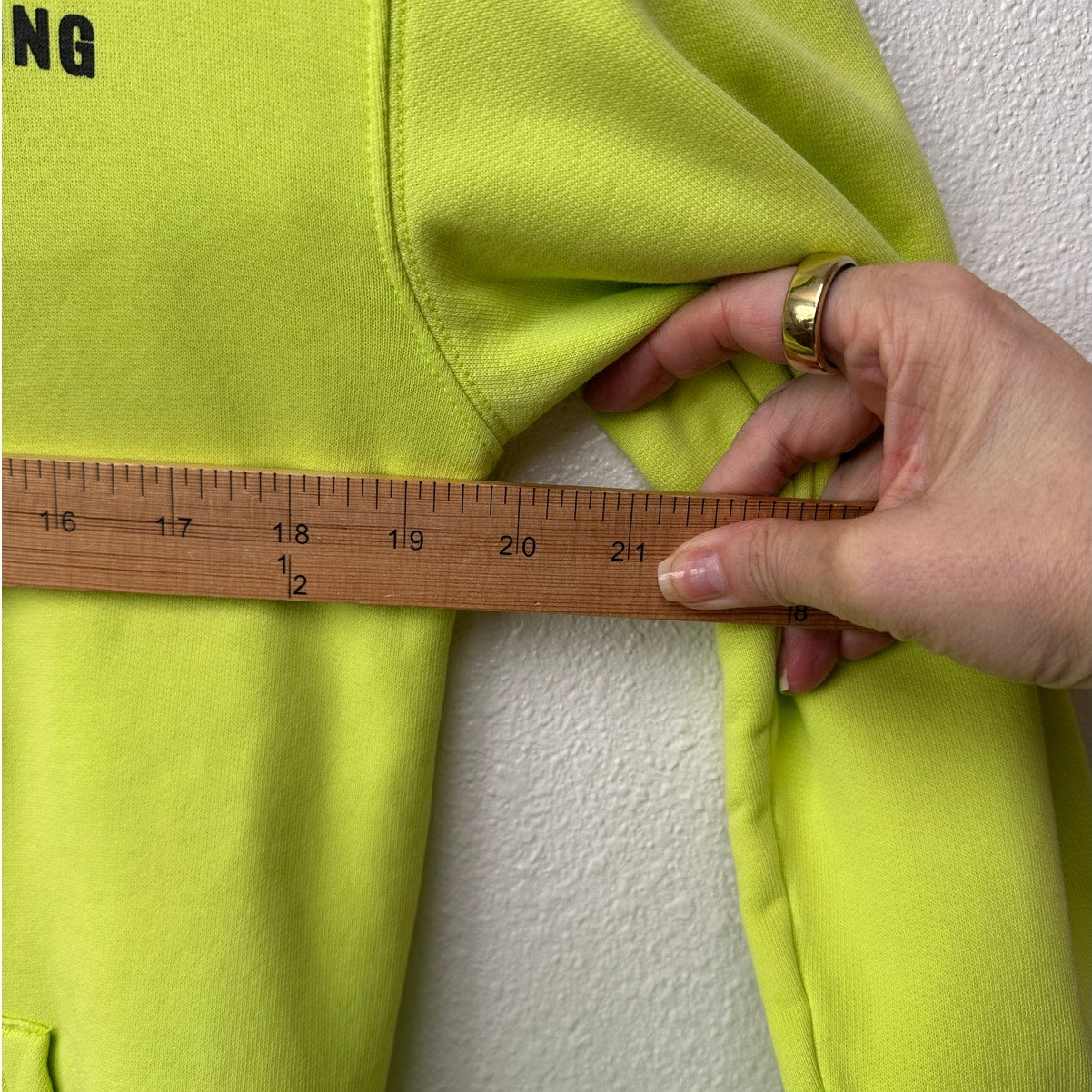 Off-White Contracting Graphic Print Hoodie Lime/Yellow Unisex S