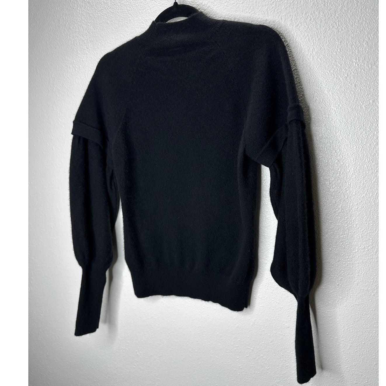 Jonathan Simkhai Black Mackenzie Mock Neck Cashmere Sweater