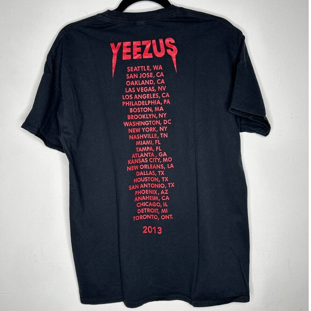 Yeezus Black God Wants You Kneeling Skeleton Graphic Short Sleeve Unisex Tee XL