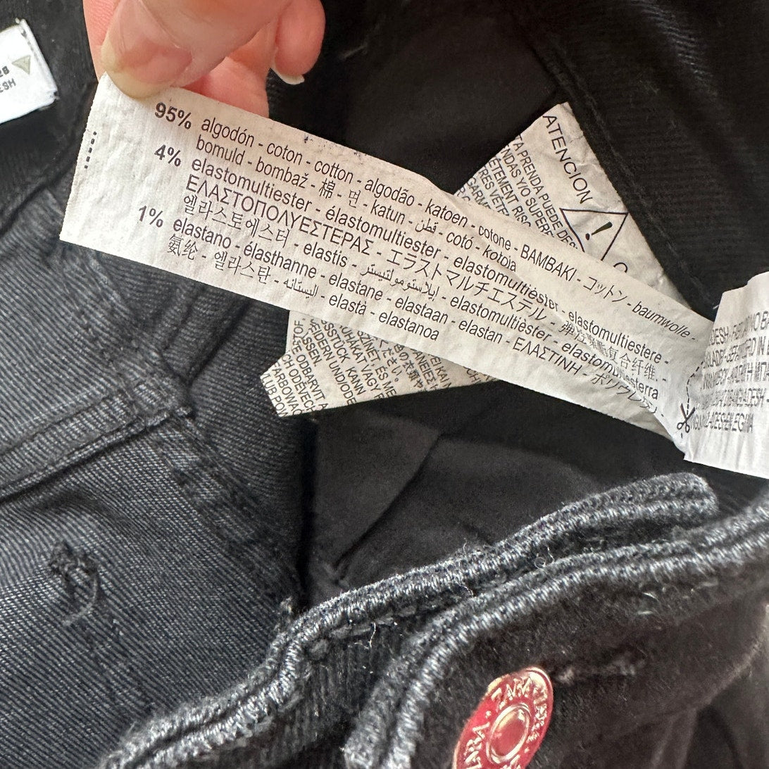 Zara Black High Waist Slim Fit 5 Pocket Jeans 6