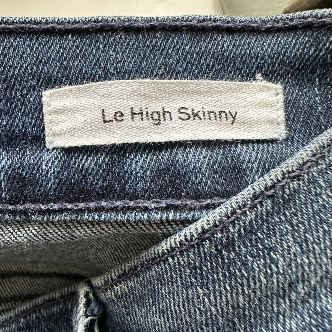 Frame Magellan Medium Wash Distressed Le High Skinny Denim Jeans 29