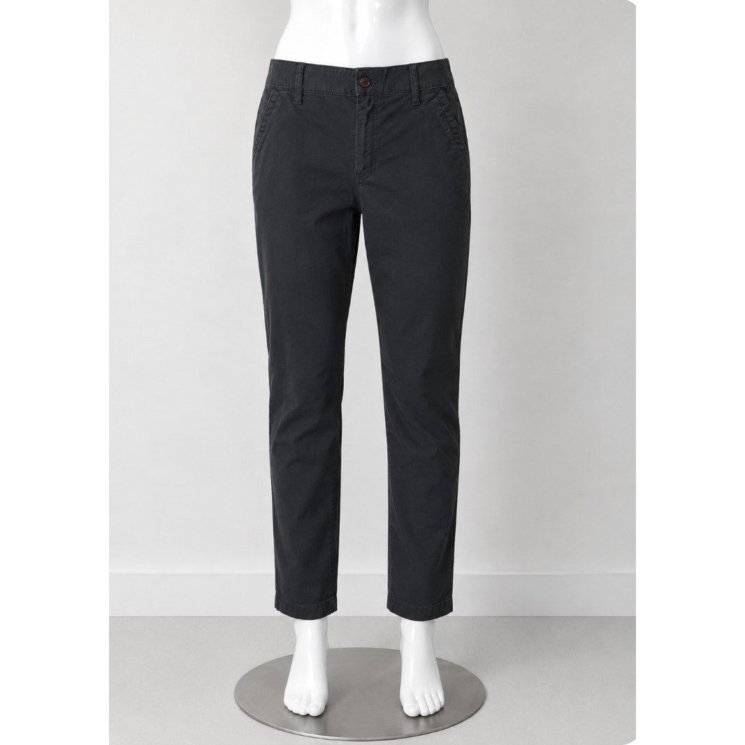 NWT Abercrombie & Fitch Black Denim Straight Leg Khaki Pants 27 / 4