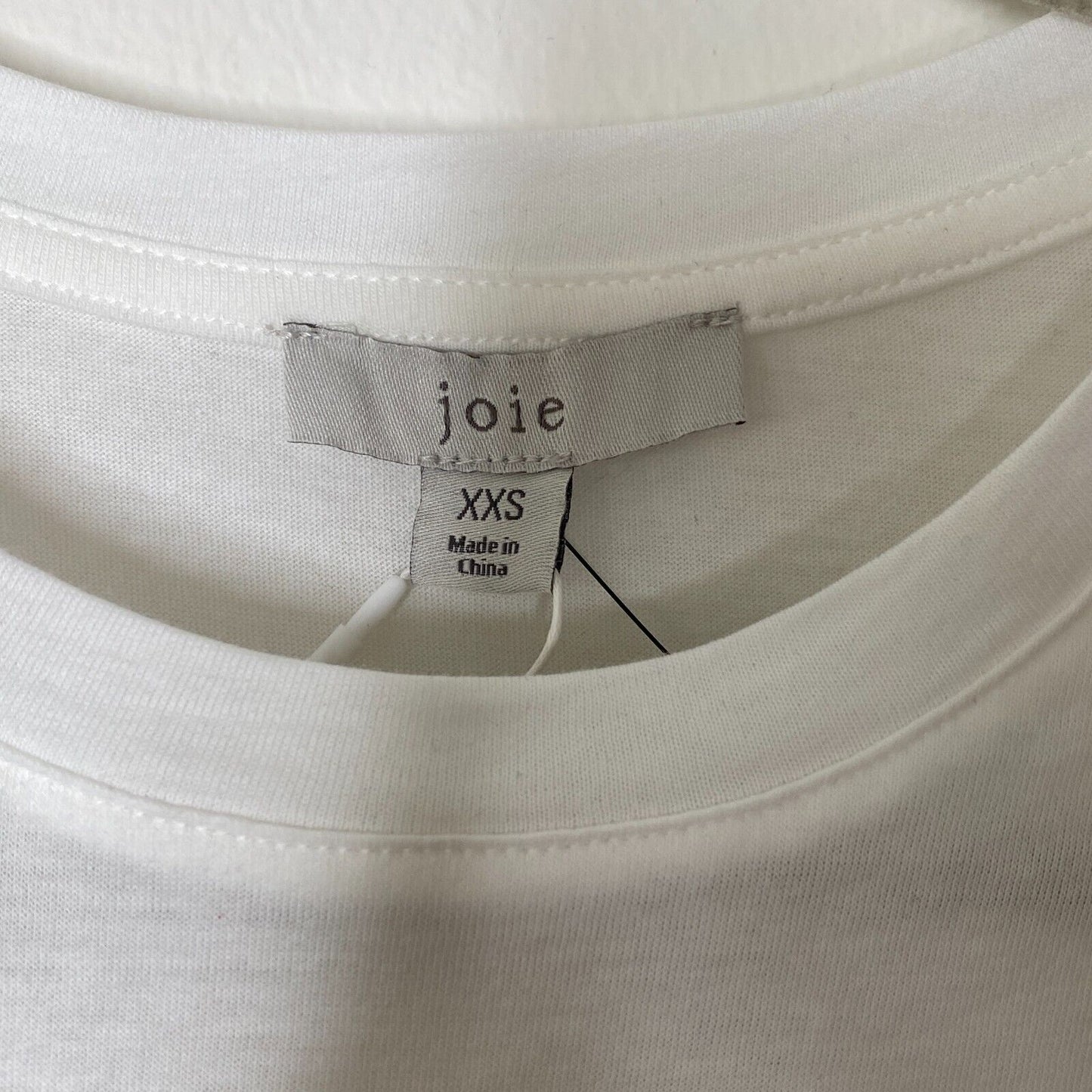 NWT Joie Aeowin Cotton White Short Flutter Sleeve Crew Neck Relaxed T-shirt XXS