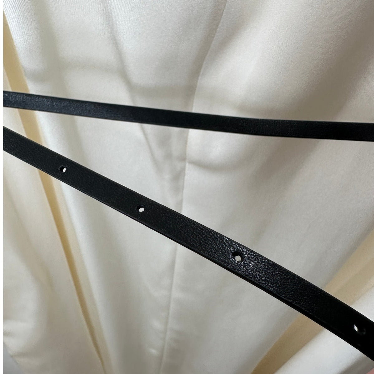 NWT Bottega Veneta Cream Silk Long Sleeve Spread Collar Belted Dress 46 / L