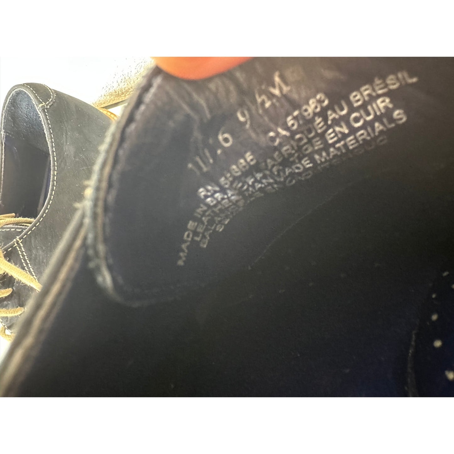 14th & Union Marine Blue Nubuck & Gray Tie Oxford Shoes 9.5