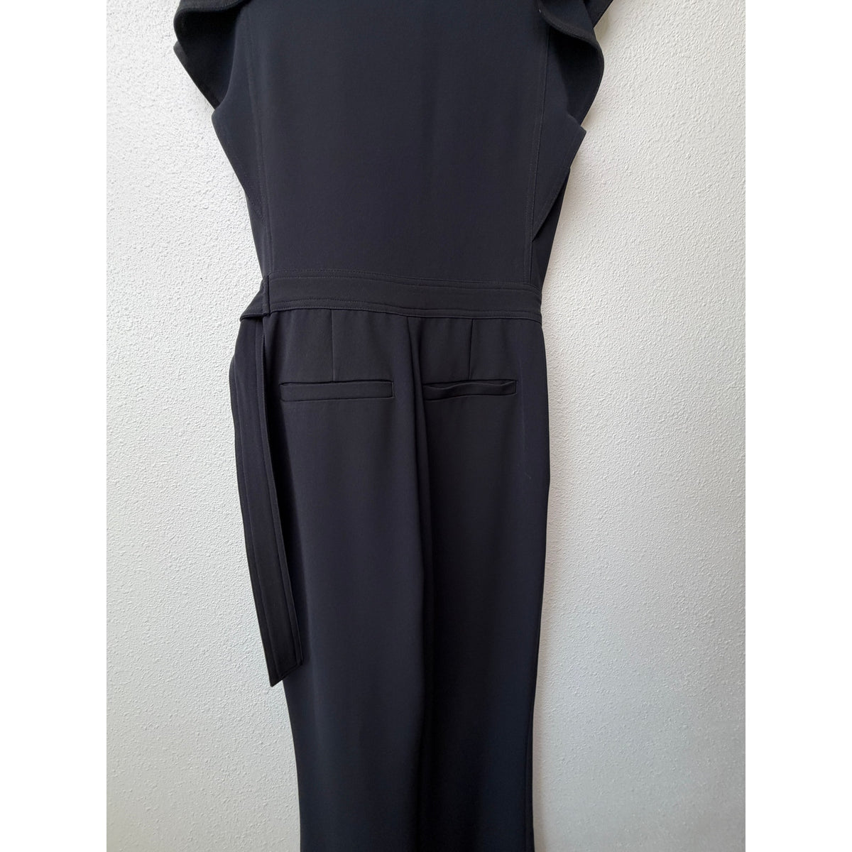 A.L.C. Wilder Black Wrap Flare Jumpsuit Womens 0