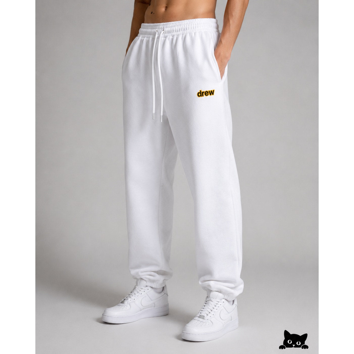 NWT Drew House Secret Sweatpant White Men’s XL Drawstring Elastic Hem