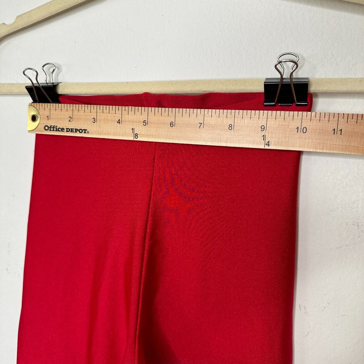 Anais & Margaux Alexandra Deep Red Shimmery Pant Leggings Italian Fabric XS