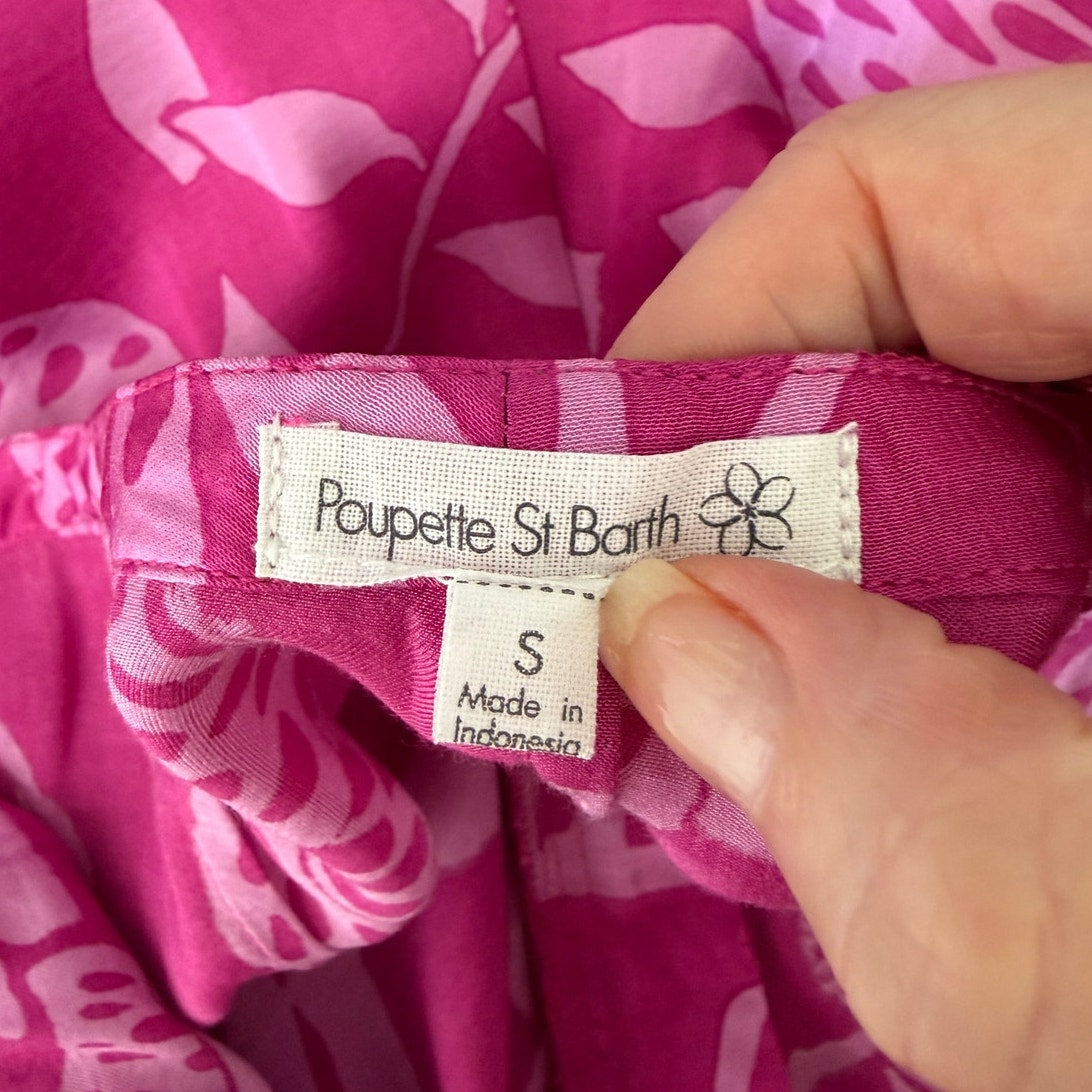 Poupette St Barth Pink Pants Womens S Wide Leg