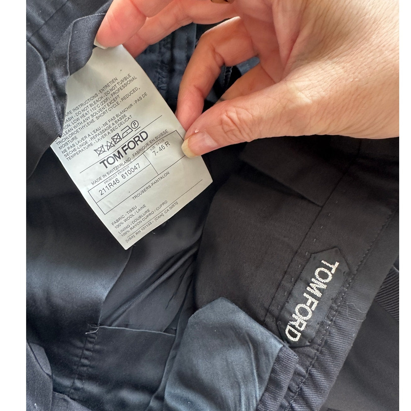 Tom Ford Black Tuxedo Trousers Men’s Size 46 Grosgrain Side Stripe