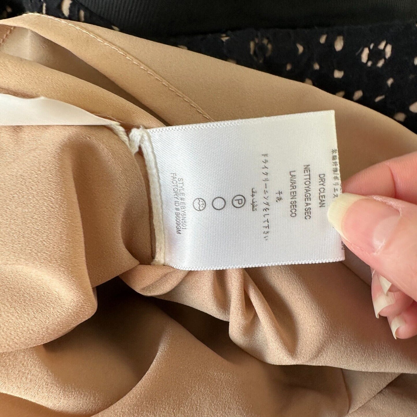 BCBGMAXAZRIA Black Lace Nude Lining Alice Dress Sleeveless Round-Neck Zip Back 2