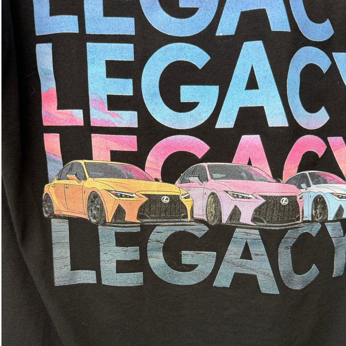 Lexus IS 25th Legacy Tour Black Graphic T-Shirt Unisex Medium