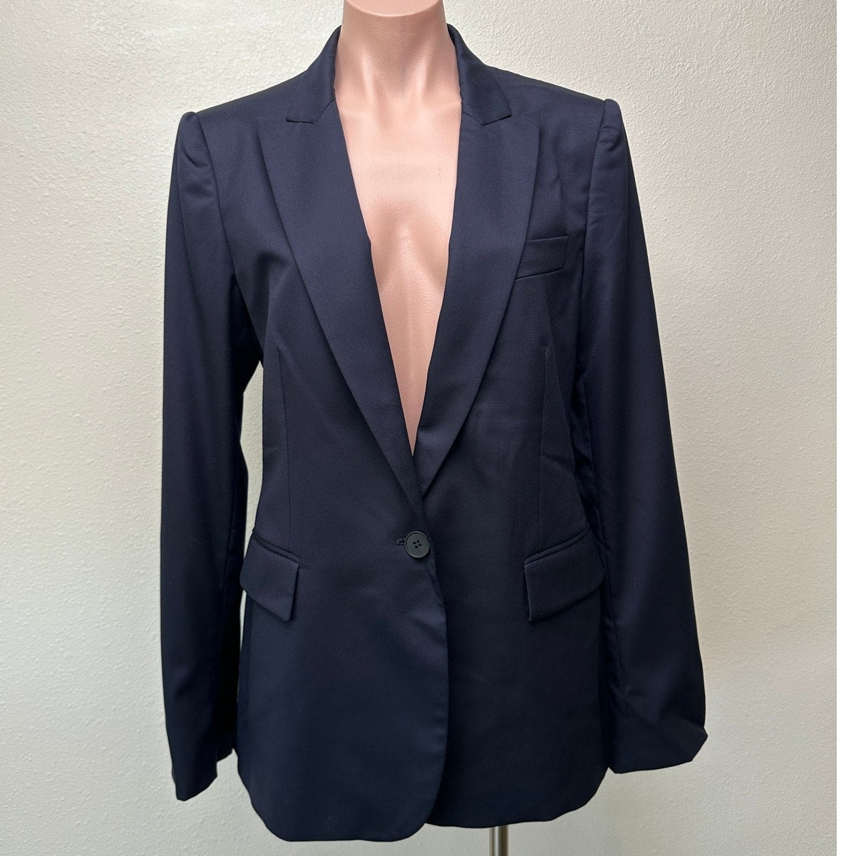 Stella McCartney Navy One-Button Blazer Women IT 46 (US 10)