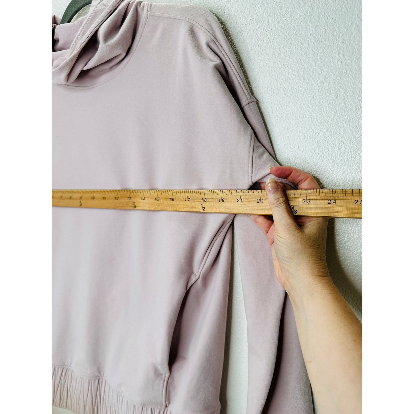 Lululemon Pale Pink Cowl Neck Long Sleeve Banded Bottom Sweat shirt 6