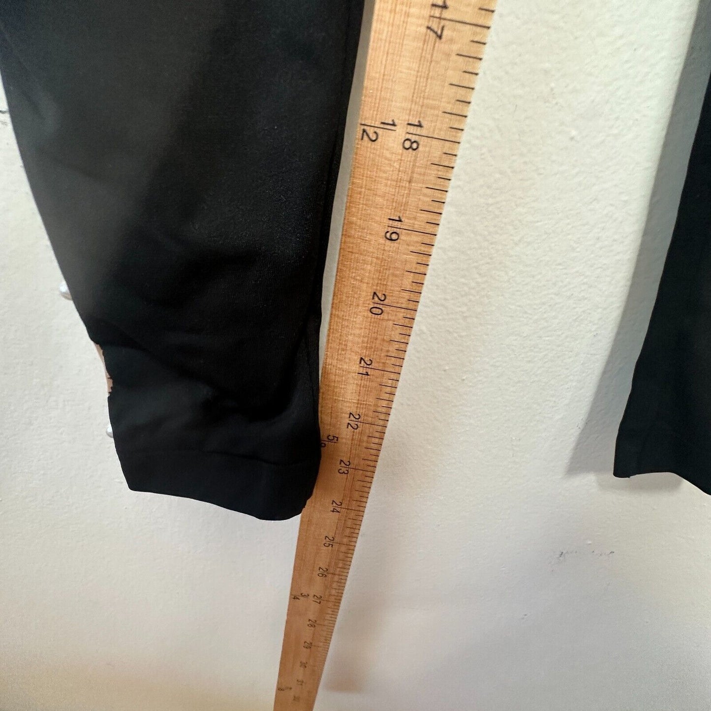 Wolford Sexy Black Linda Leggings Open Side Slit Tan & Pearl Embellishment Small