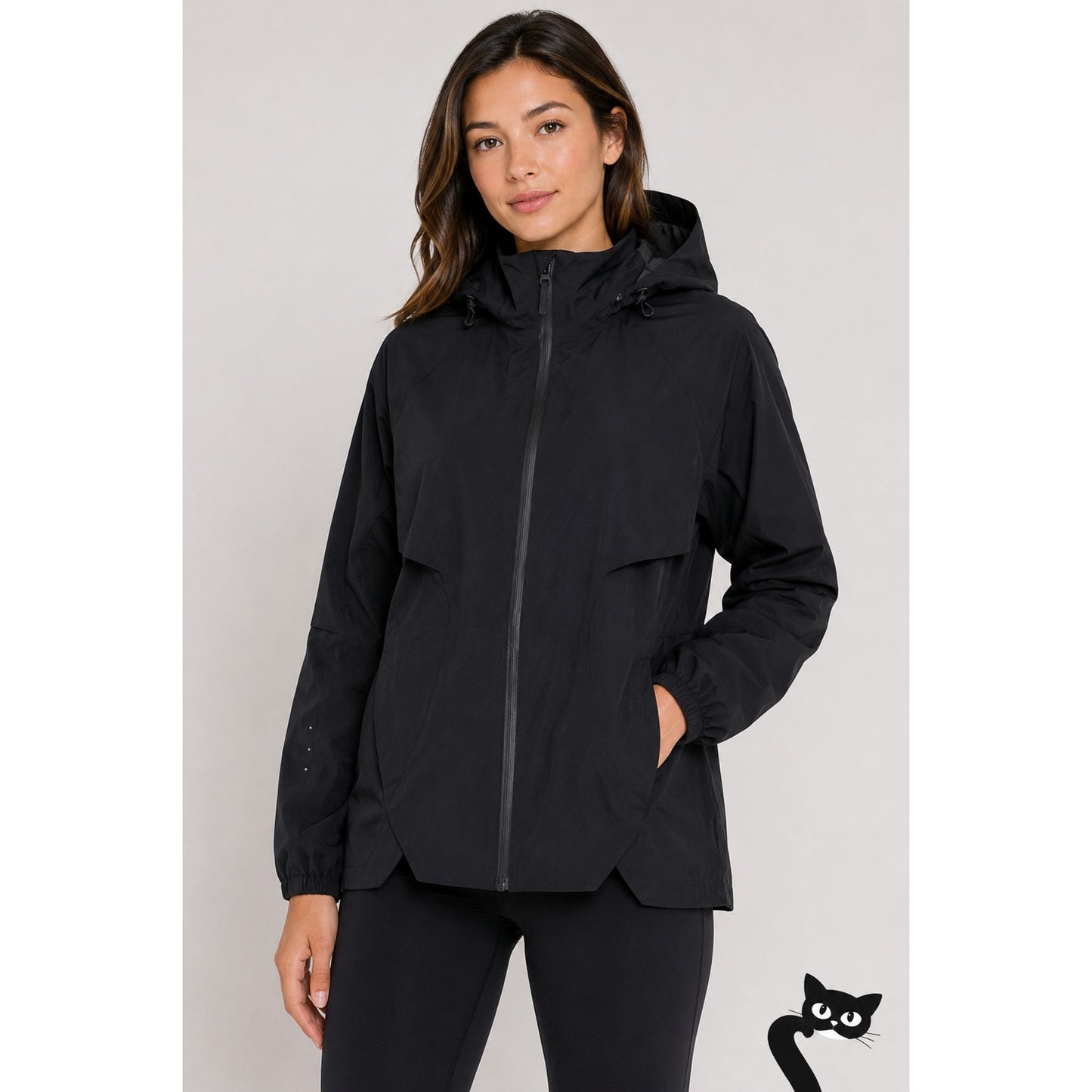 RARE Lululemon Black 2017 Whistler Ambassador Summit Jacket Front Zip Hooded 4