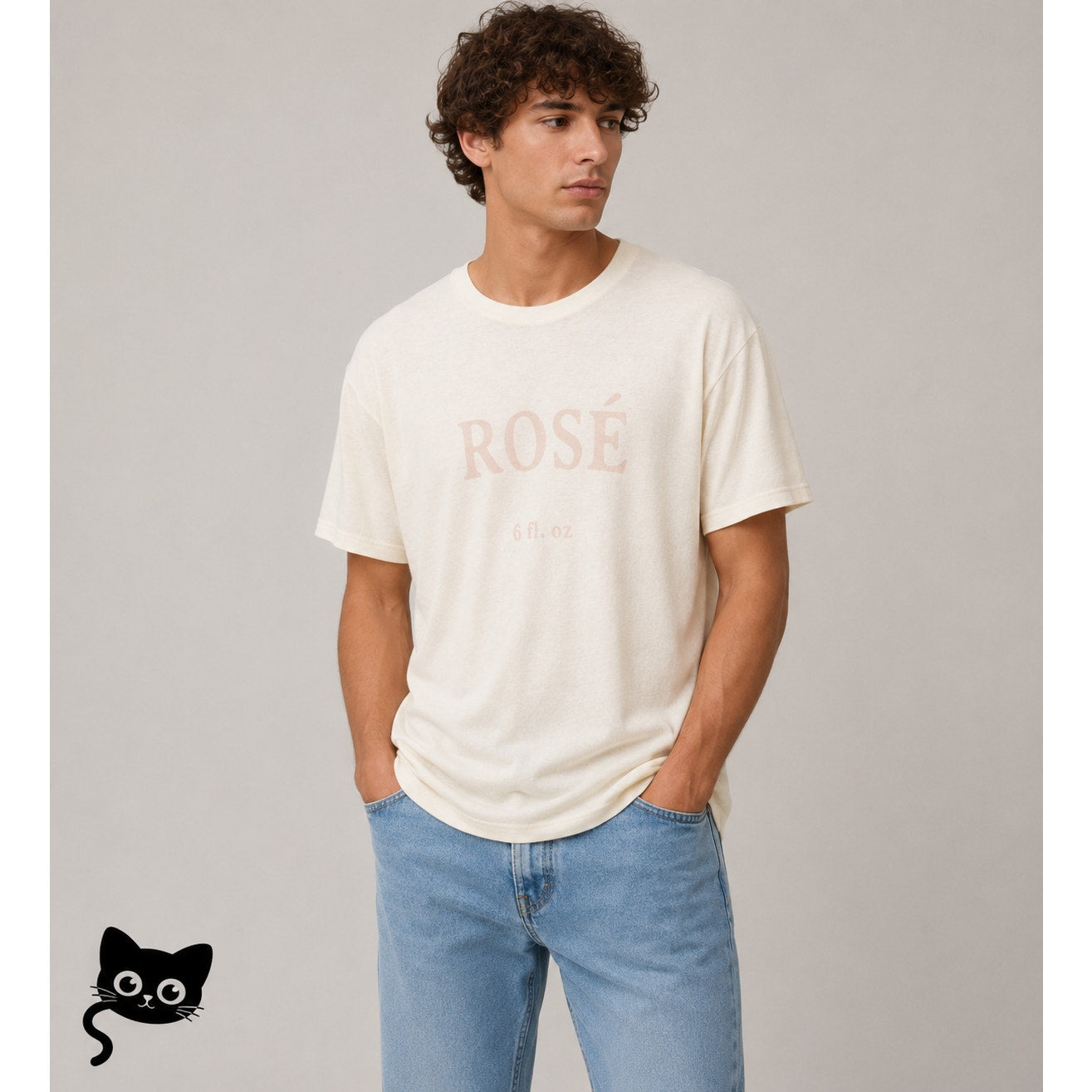 The Elder Statesman Cream with Pink Rose Graphic Cashmere Silk Blend Sweater M