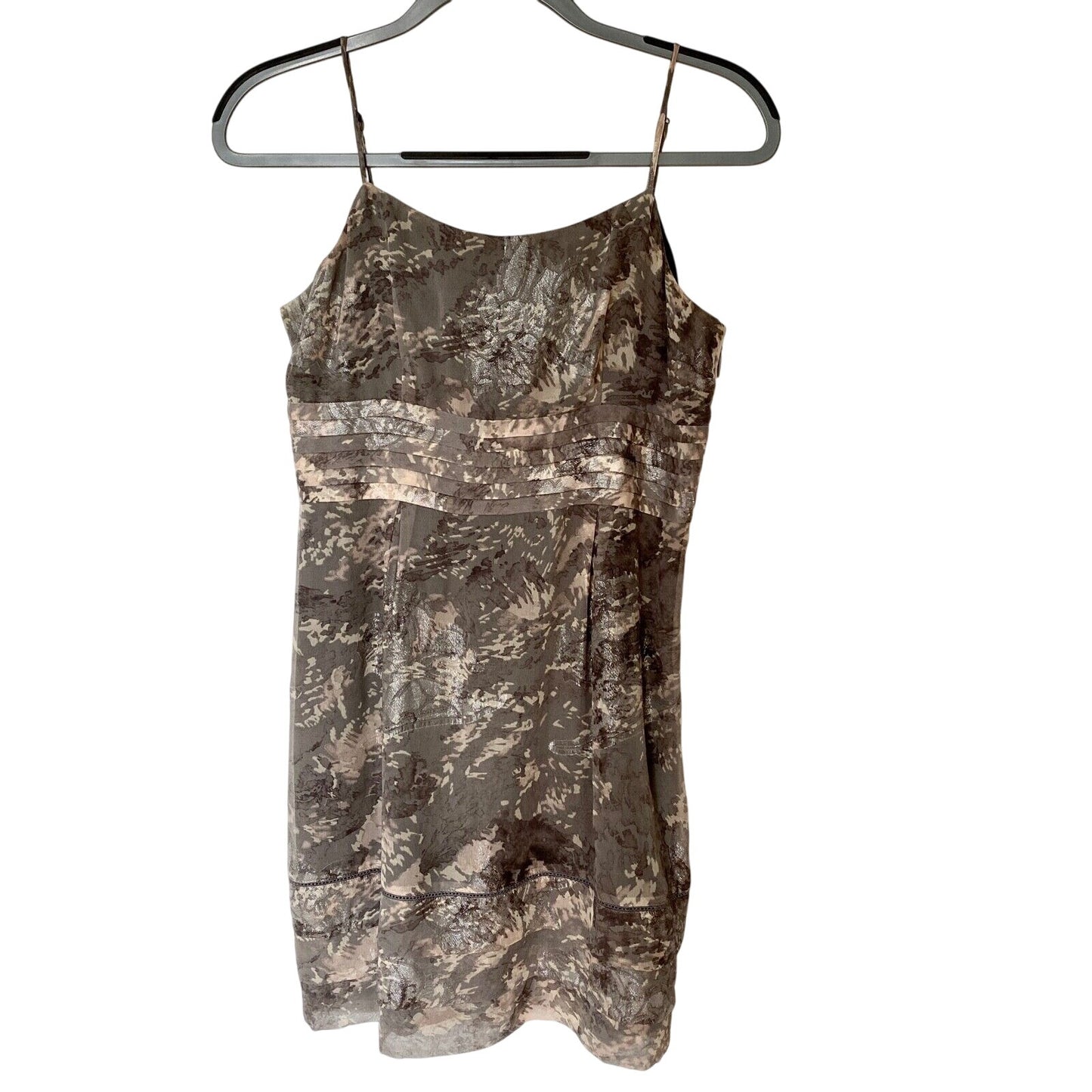 Juicy Couture Floral Shimmer Camo Spaghetti Strap Empire High Waist Dress 4