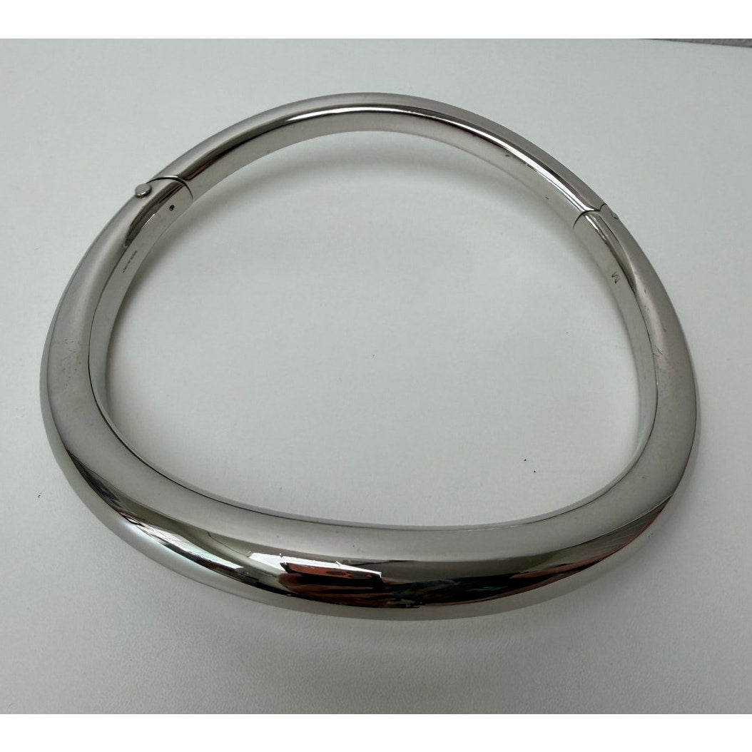 Alexander McQueen Silver Tubular Choker Necklace Women M