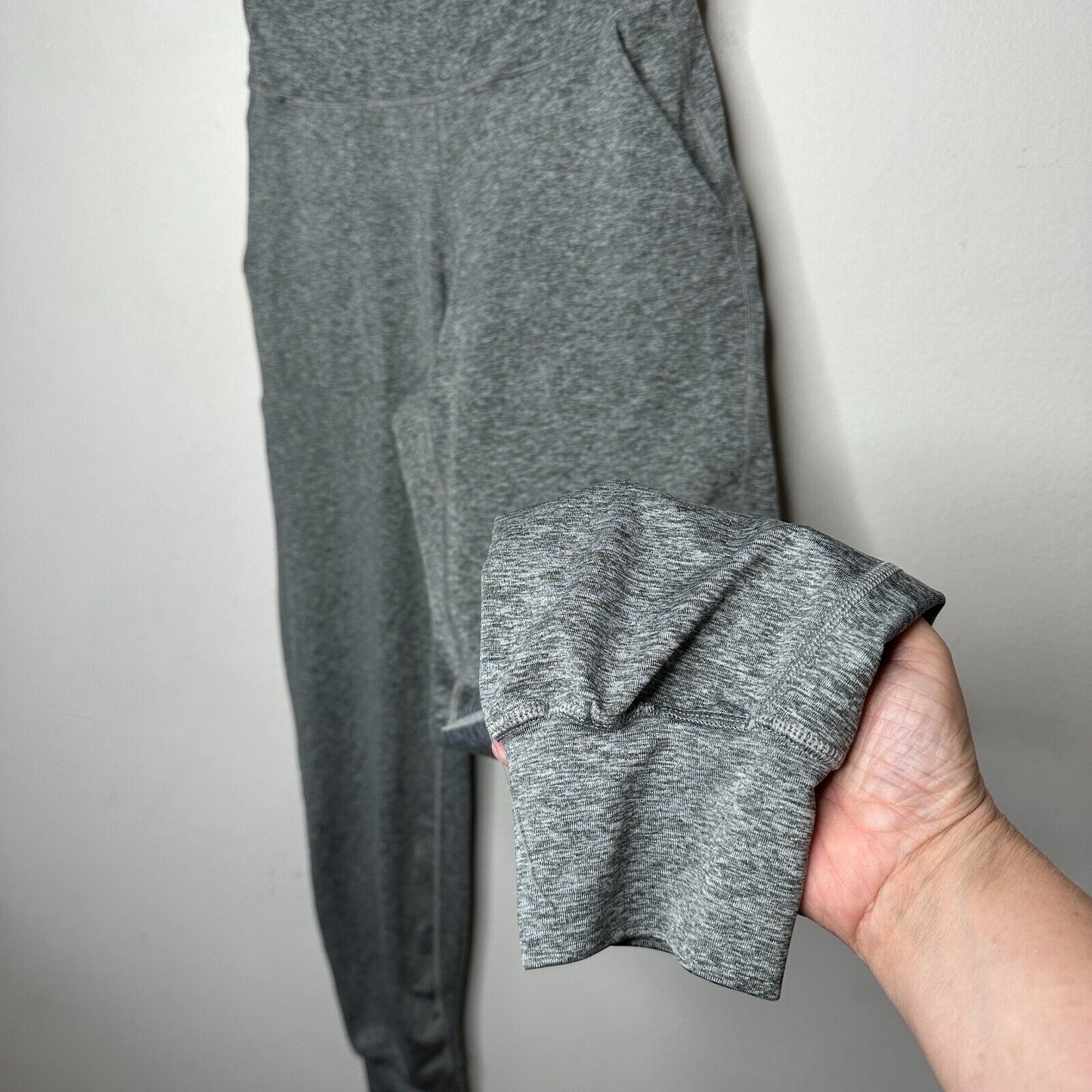 Heathered Gray Harem Fit High Waist ActiveFlex Jogger Pants Side Pockets S