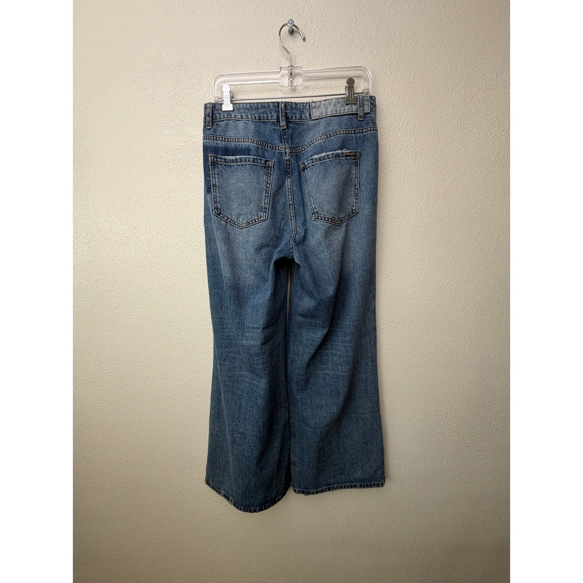 Insane Gene Blue Patchwork Wide Leg Jeans Women's 7