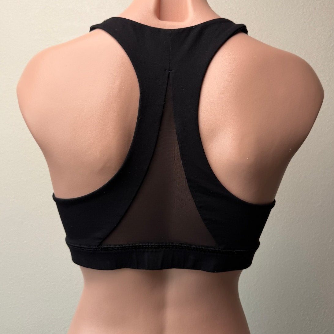 Lululemon Invigorate Black Mesh Racerback Sports Bra Size 10