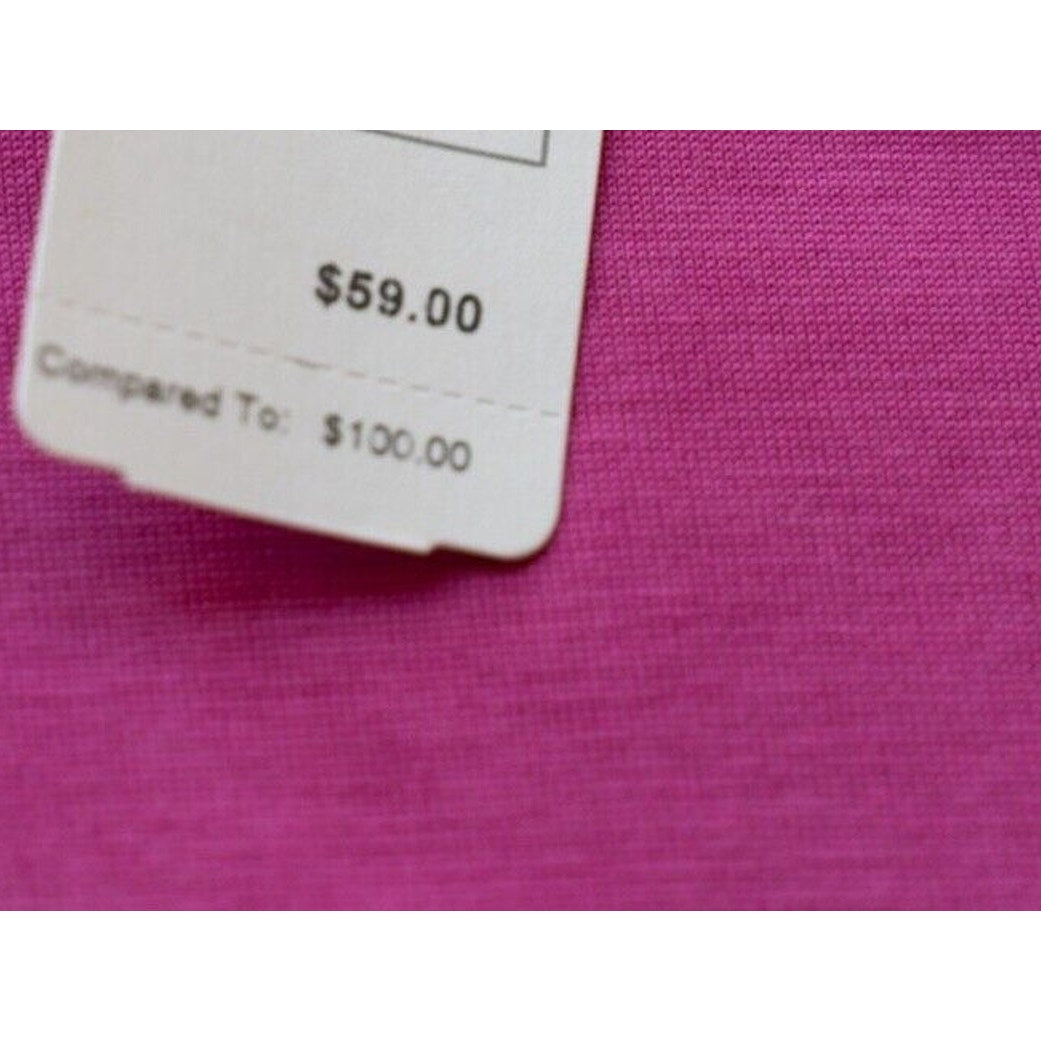 NWT Neiman Marcus Pink Fuchsia Cold Shoulder Scoop Neck Top Casual