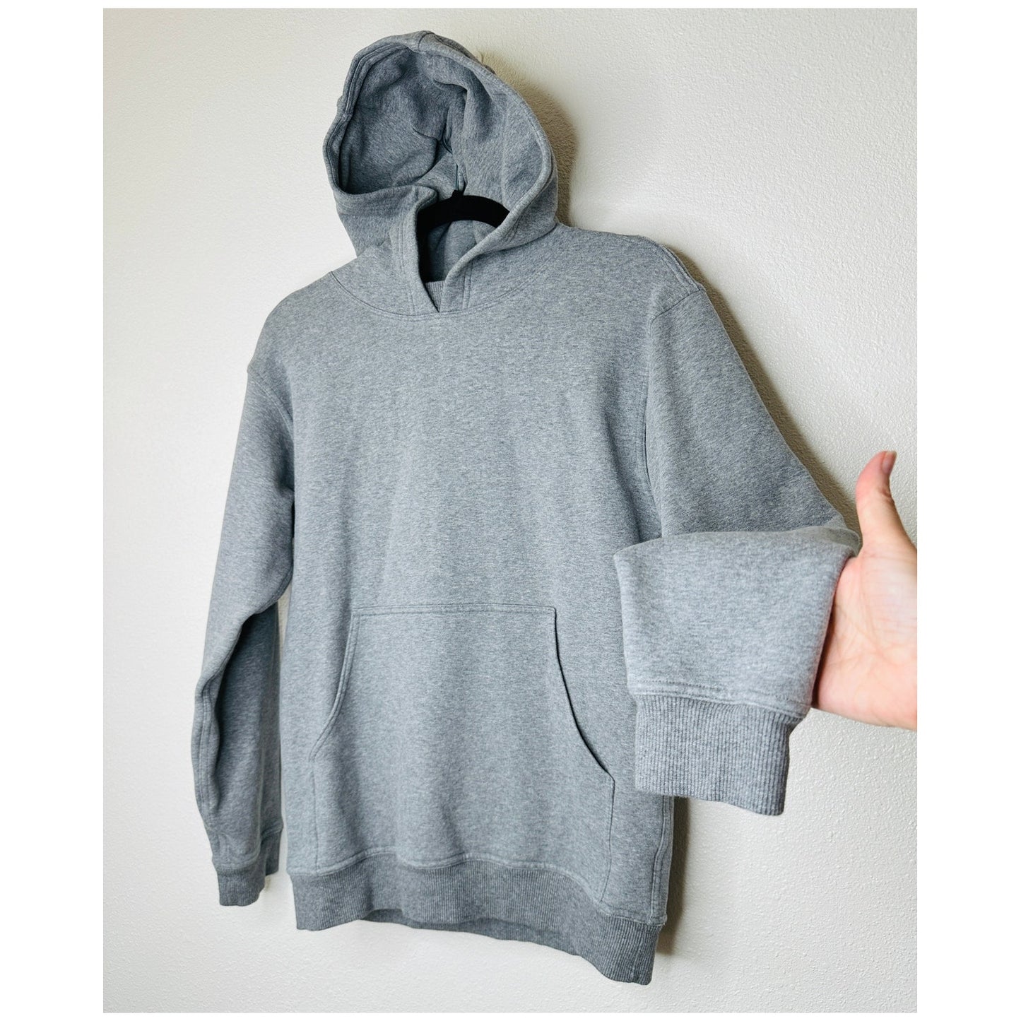Lululemon heather Gray Long Sleeve Front Pouch Pullover Hoodie Sweater XS