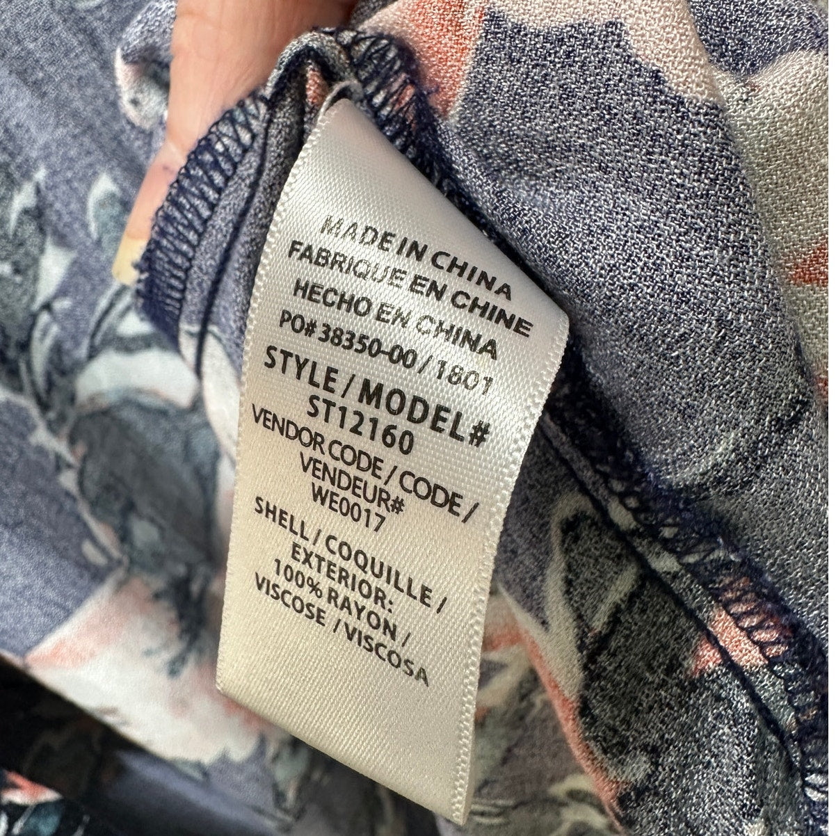 Splendid Navy Orange Ivory Multi Floral Short Sleeve Kimono Duster S