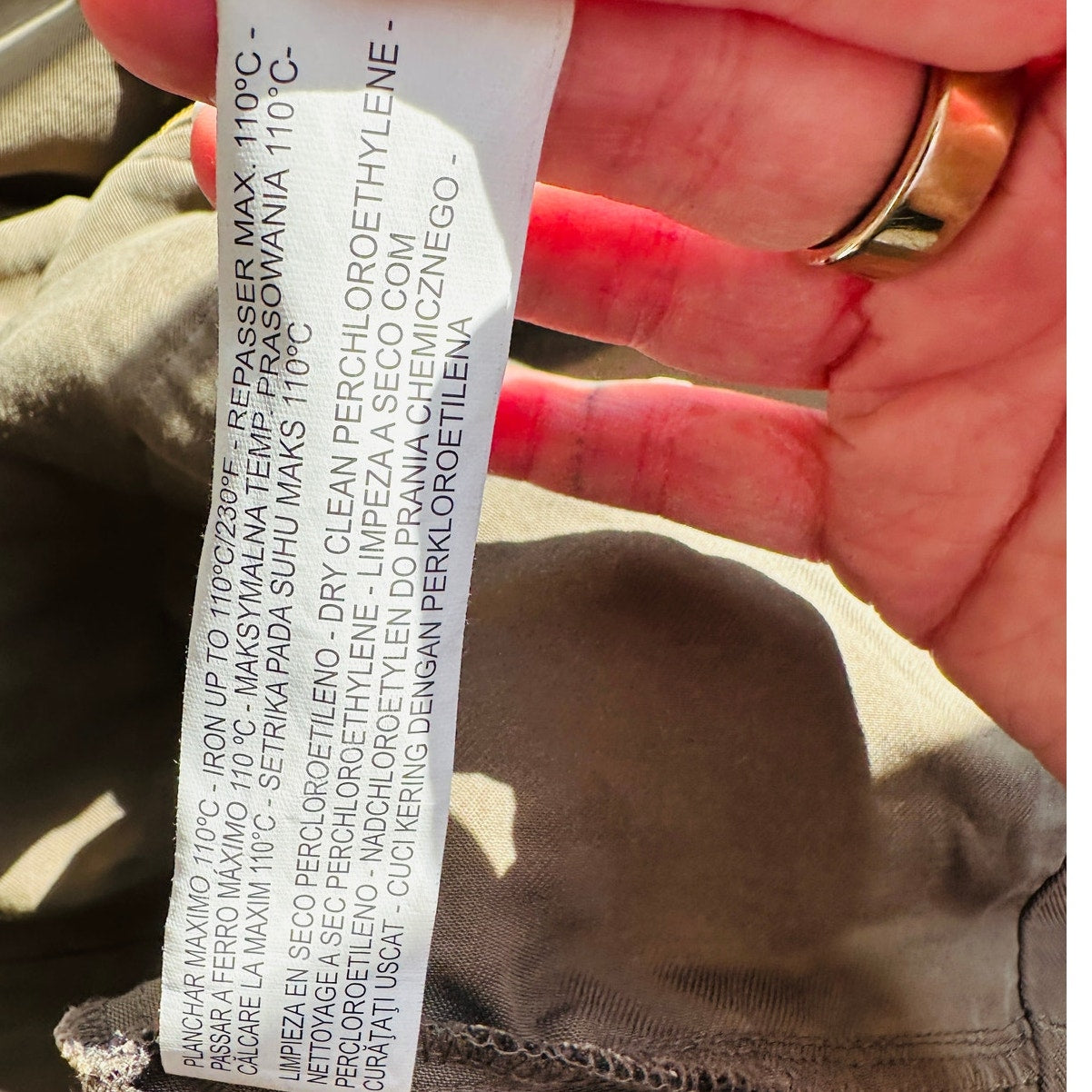 Zara Olive Green 3/4 Cuffed Sleeve Collared Zip Cinch Waist Jacket XS