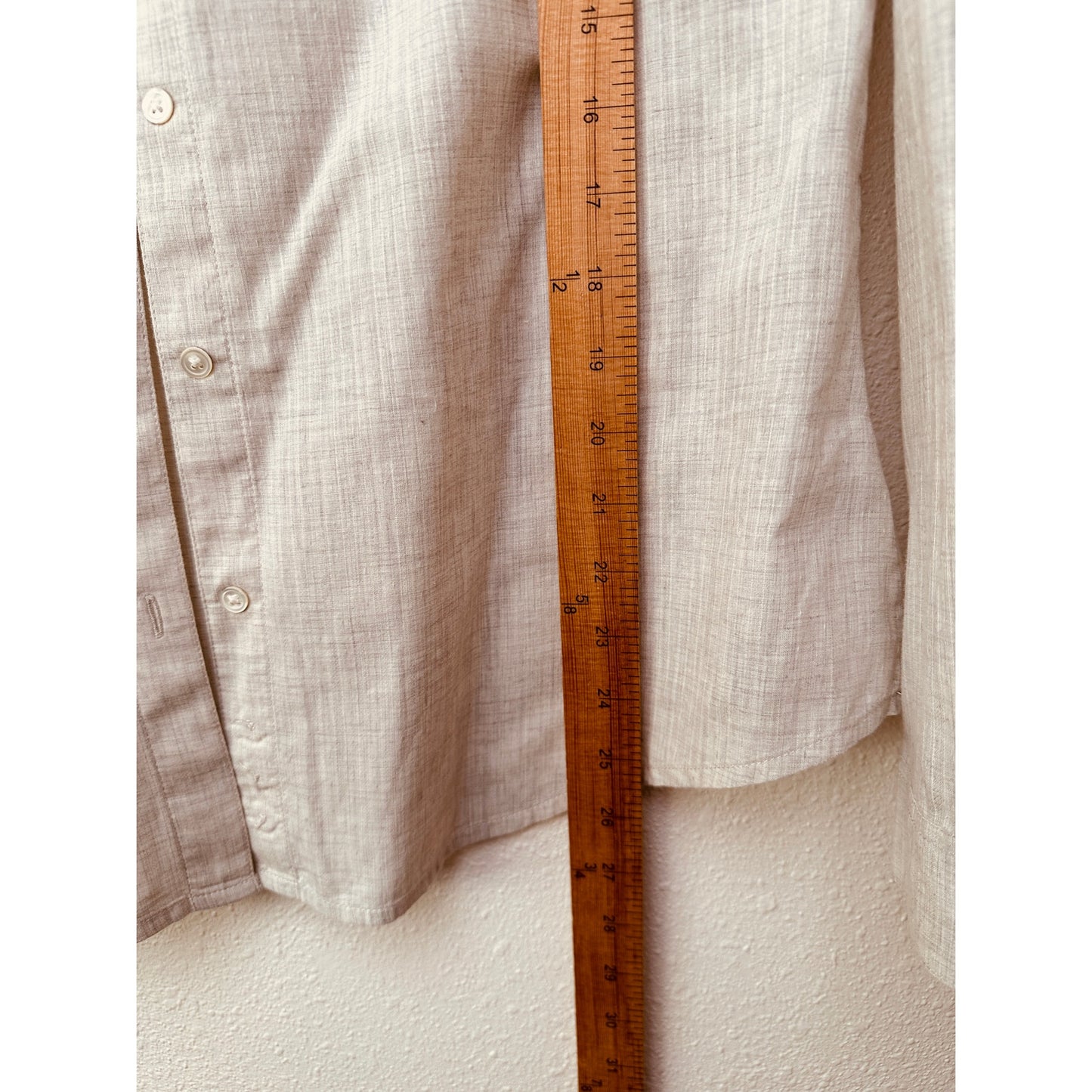 James Perse Linen Shirt Beige Gray Long Sleeve Collared Button Down 4 / XL