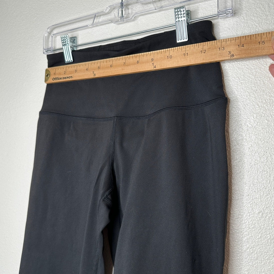 NWT YogiPace Black Wide Waistband Cropped Wide Leg Yoga Pant Small