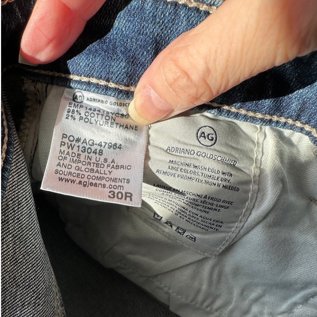 AG Prima Jeans Medium Light Wash Womens US 30R Cigarette