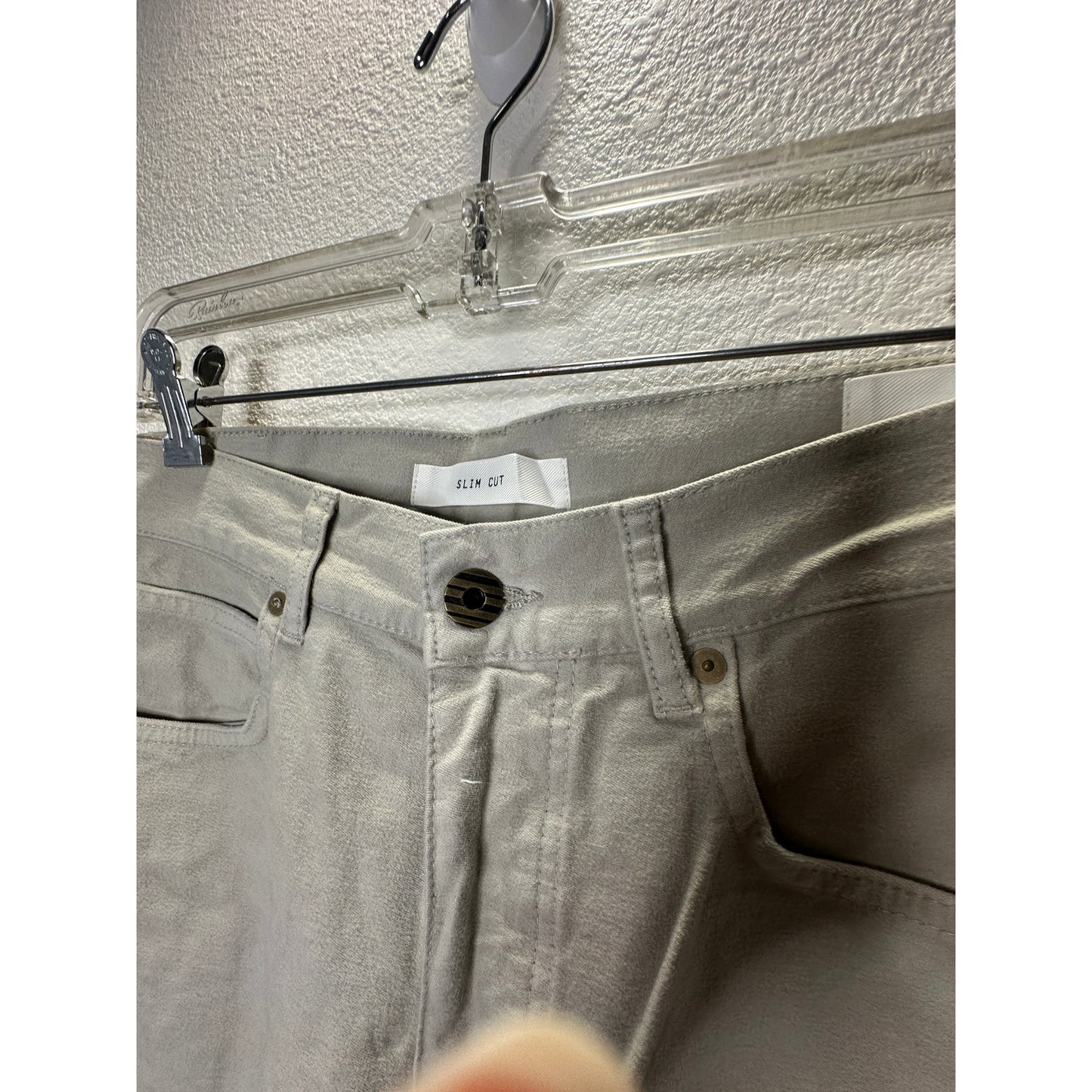 Billie Reid Taupe Slim Cut 5-Pocket Casual Jeans 32