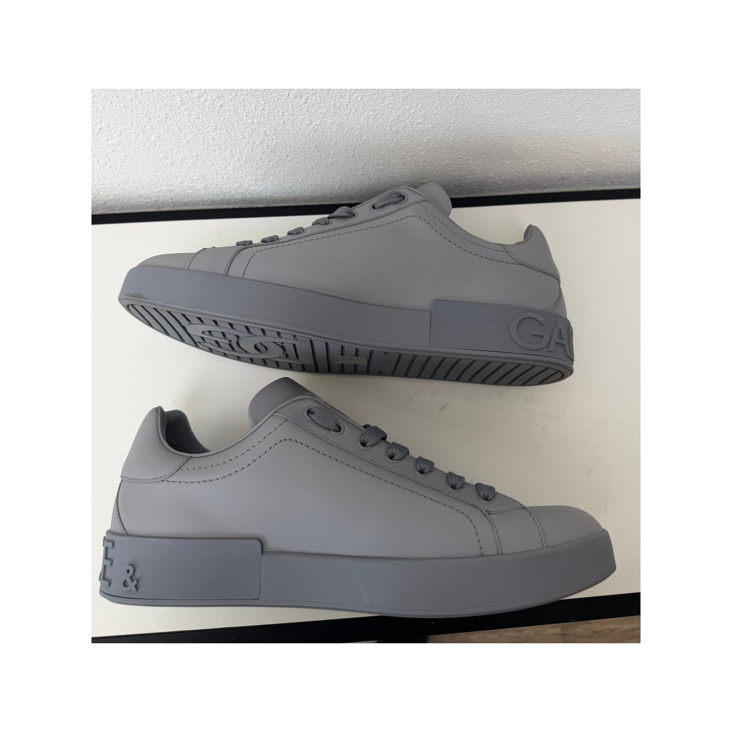Dolce & Gabbana Mens Gray Portofino Sneakers 10