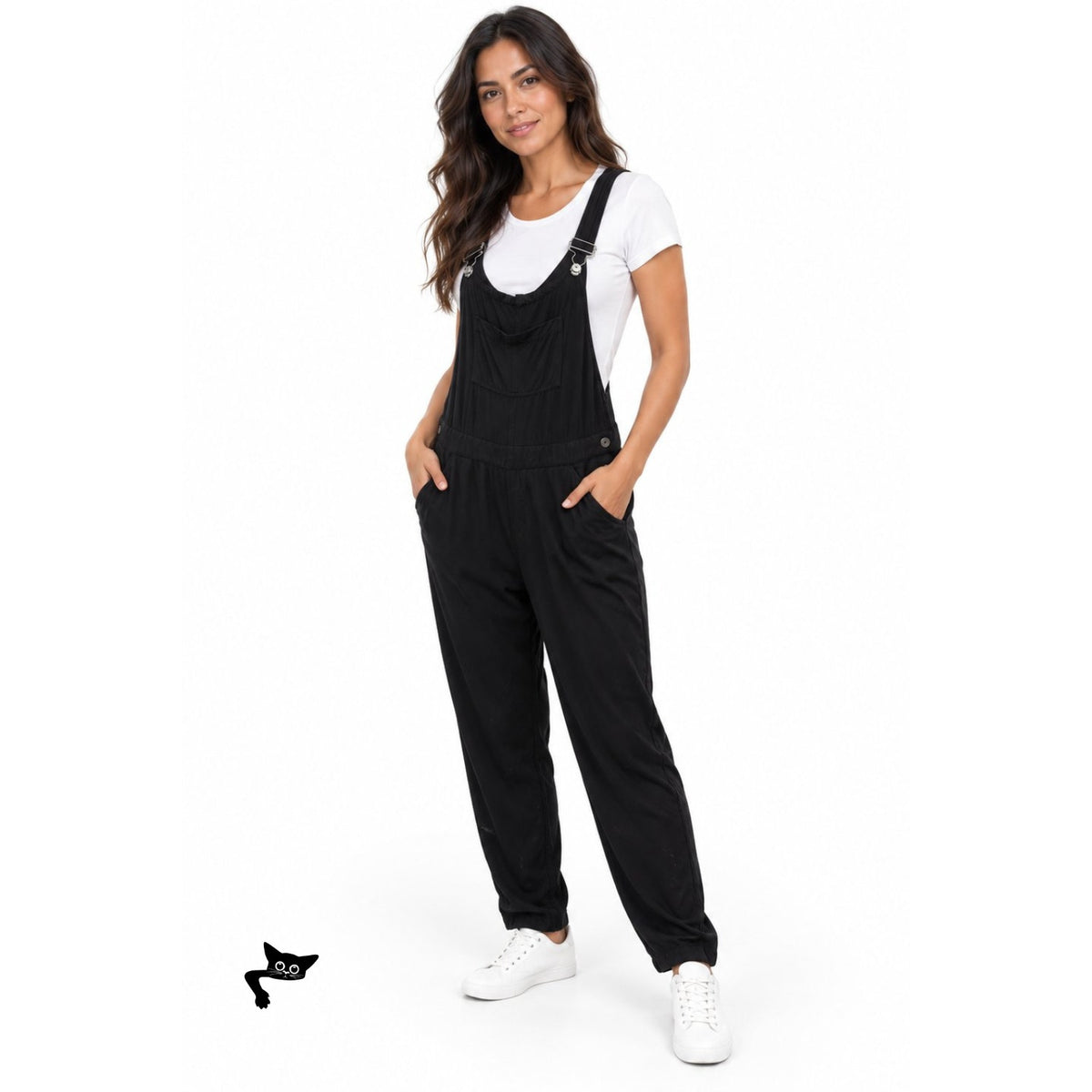 Splendid Black Tapered Bib Overalls Women S